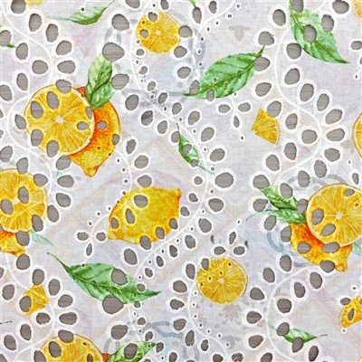 Cotton Printed Embroidery Knit Fabric