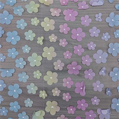 Customized Petal Tulle Knit Fabric