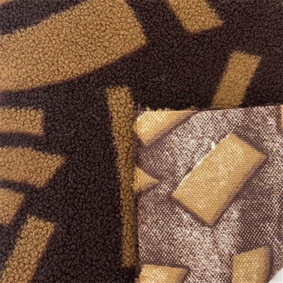 Polyester Printed Teddy Fleece Knit Fabric
