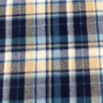 Polyester Check Printed Fleece Knit Fabric