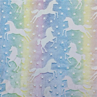 Printed Glow Fleece Knit Fabric