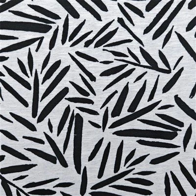 Printed Slub Interlock Knit Fabric