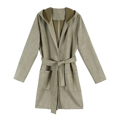 Belted Suede Coat