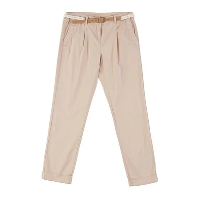 Fashion Pants With Lurex Drawstring And Pu Leather Belt