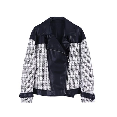 PU Patchwork Jacket